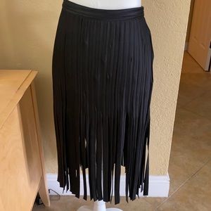 TADASHI Black fringe skirt